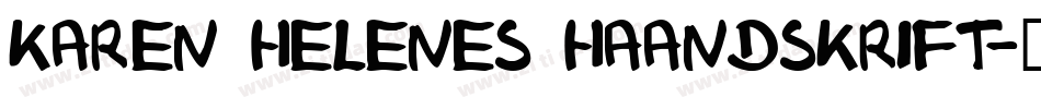 Karen Helenes haandskrift字体转换